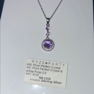Plum Perfect Crystal Necklace